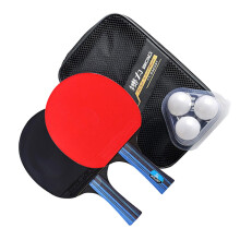 Table Tennis Paddle Set With Flared Handle Paddles  Friction Ping Pong Balls Carry Bag For Beginners Indoor Outdoor