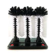 Glass Cleaning Brush 3Brush Glass Washer Triple Rinser Cup Washer Glass Brushes For Washing Glasses