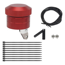 Motorcycle Chain Lubricator Oiler Set Aluminum Red Bike Chain Lubrication Kit