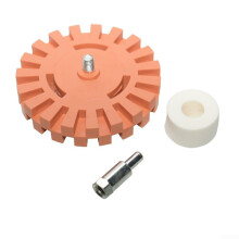 Rubber Wheel Removal Disks 2 Pcs For Decals And Stickers With Drill Adapter