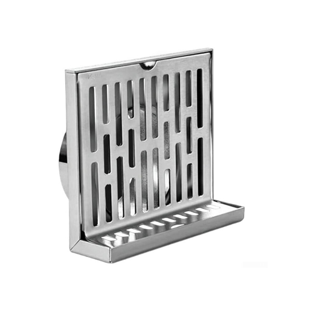 304 Stainless Steel L Shape Shower Drain, Right Angle Corner Bathroom Floor Drain With Fast Drainage 9347817312096