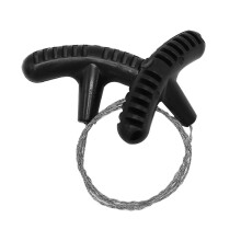 Stainless Steel Wire Saw Pocket Serrated Cable Saw For Survival Black Portable Wood Branch Cutting Tool For Camping