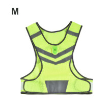 Chaleco de seguridad ajustable para deportes al aire libre, chaleco reflectante con franjas reflectantes de color amarillo fluorescente de alta