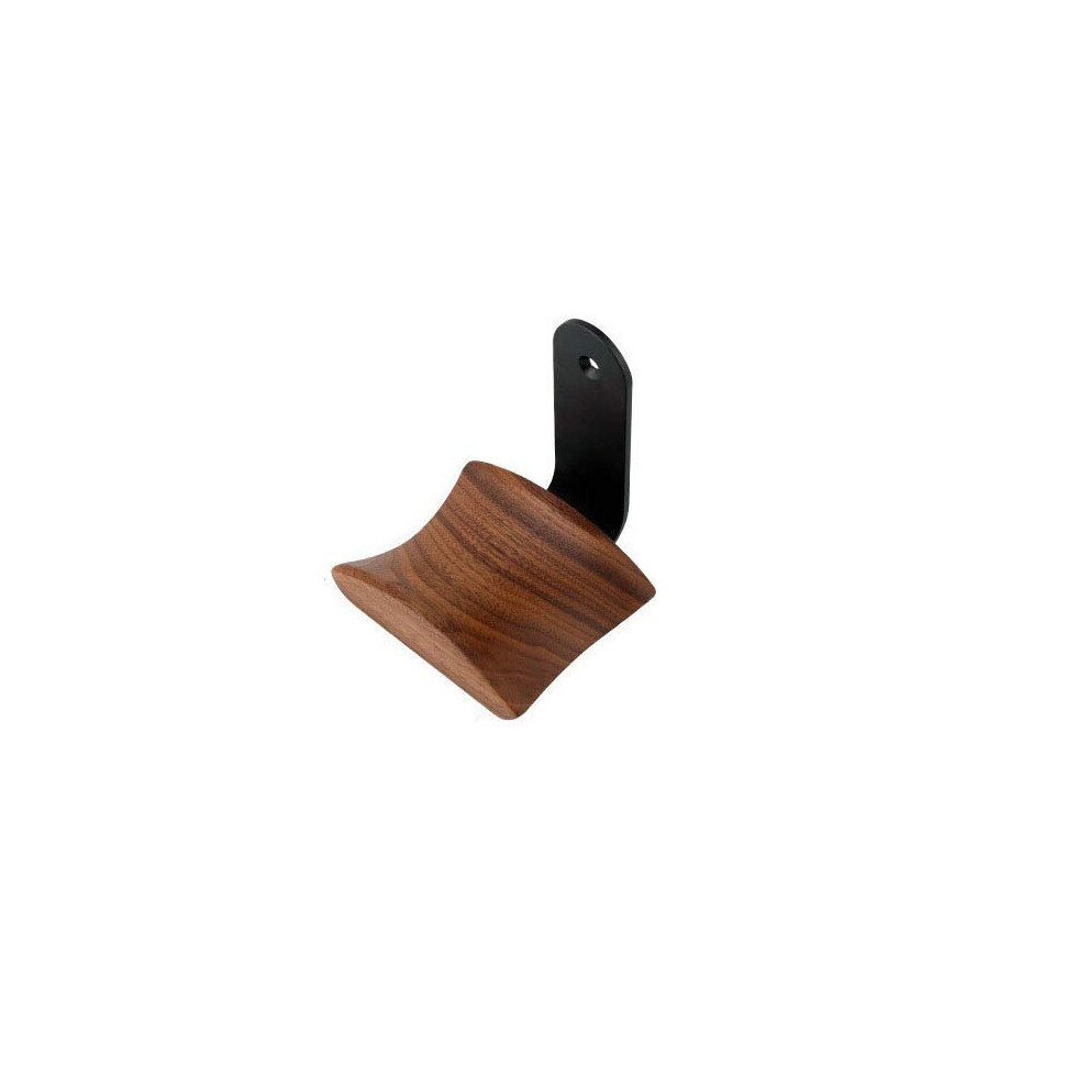 Wall Mount Headphone Hanger Walnut Wood Lshape Underdesk Mount For Audio Studio Gaming Headphones 9189345480324