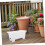 Self Watering Plastic Planter Box for Outdoor Indoor Use White Ref: 2233 5
