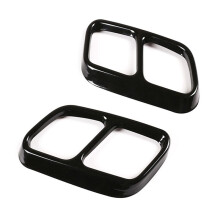 1Pair Rear Dual Exhaust Muffler Pipe Cover Trim for GLK X204 CLS W218 2012-2017 Tail Throat Frame A