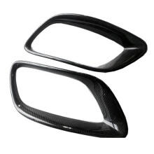 Real Carbon Fiber Tailpipe Trim Cover Exhaust Pipe Cover Tail Throat Frame Car Parts for X6 E71 2008-2013