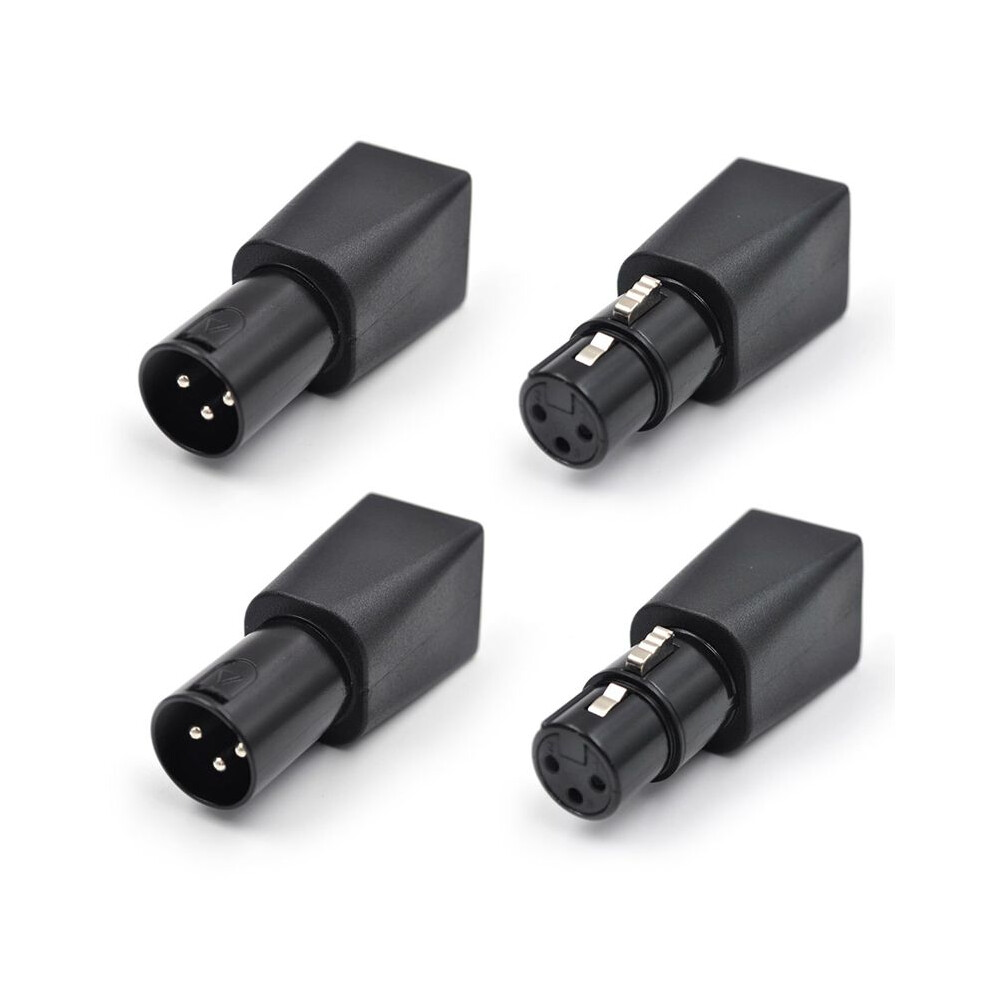 4Pcs Dmx To Rj45 Connector Rj45 Ethernet To 3 Pin Xlr Dmx Adapter 3-Pin Xlr Female & Male Adapter For Audio Video 6031986122985