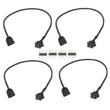 4Pcs RGB Extension Cable 12V 4 Pin to SM 4Pin Female ARGB Connector Adapter Cable for Computer Fan Motherboard LED Strip