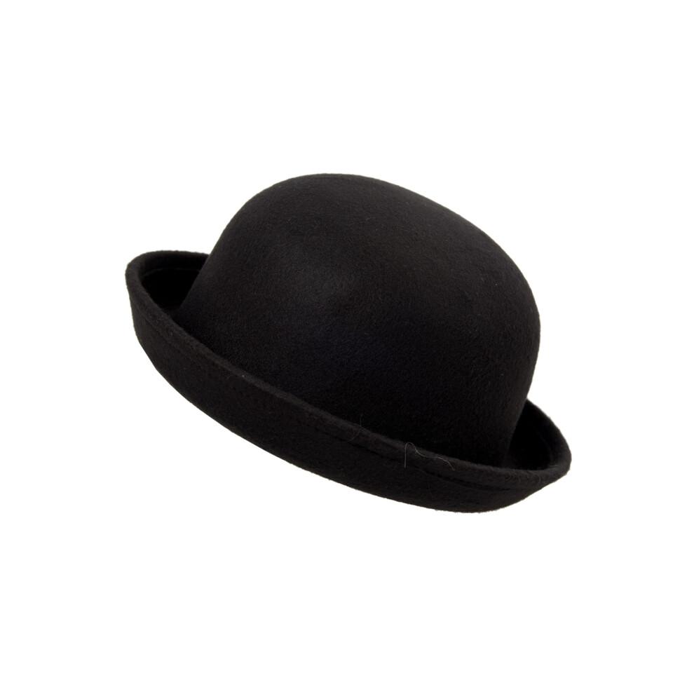Women Vintage Cute Trendy Bowler Derby Hat Cloche Fashion Black 6031668846796