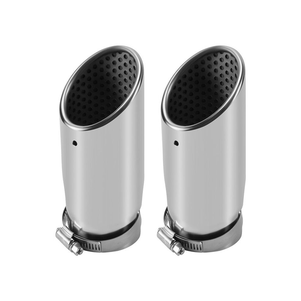 2Pcs For C180 Car Exhaust Muffler Tip Stainless Steel Pipe Chrome Modified Car Rear Tail Throat Liner Accessories 6031668837039