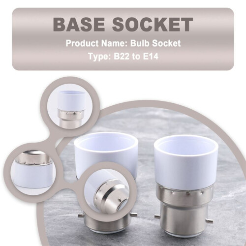 AC 220V B22 to E14 Base Socket Light Lamp Bulb Adapter Holder 4pcs 1