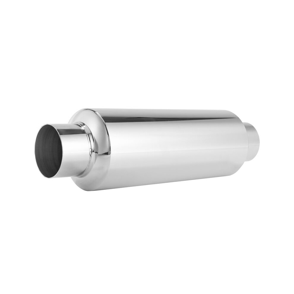 Car Exhaust Muffler 2.5 Inch Inlet Stainless Steel Universal Resonator 12 Inch Long Performance Muffler 6032114393734