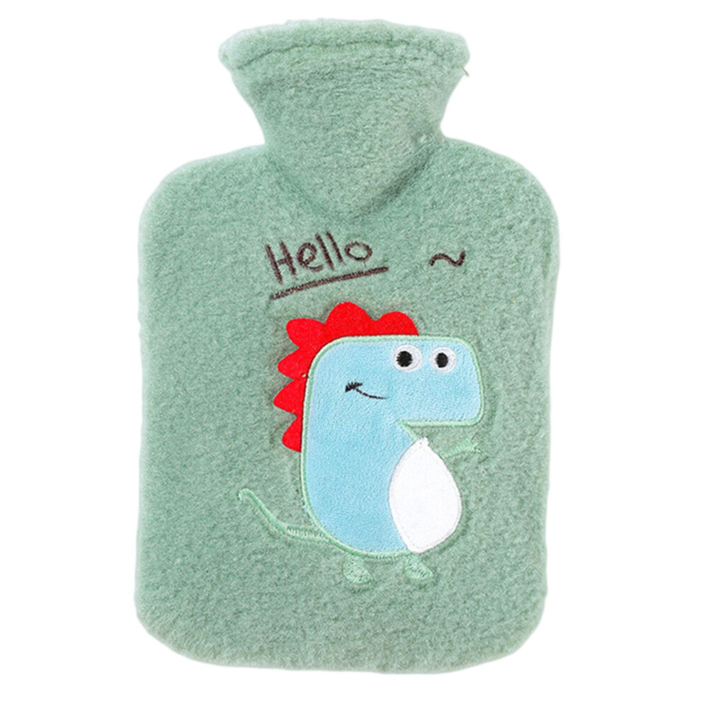 Grey 1000Ml Plush Faux Fur Hand Warmer Cozy Cover For Thermos With Natural Rubber Exterior Dinosaur