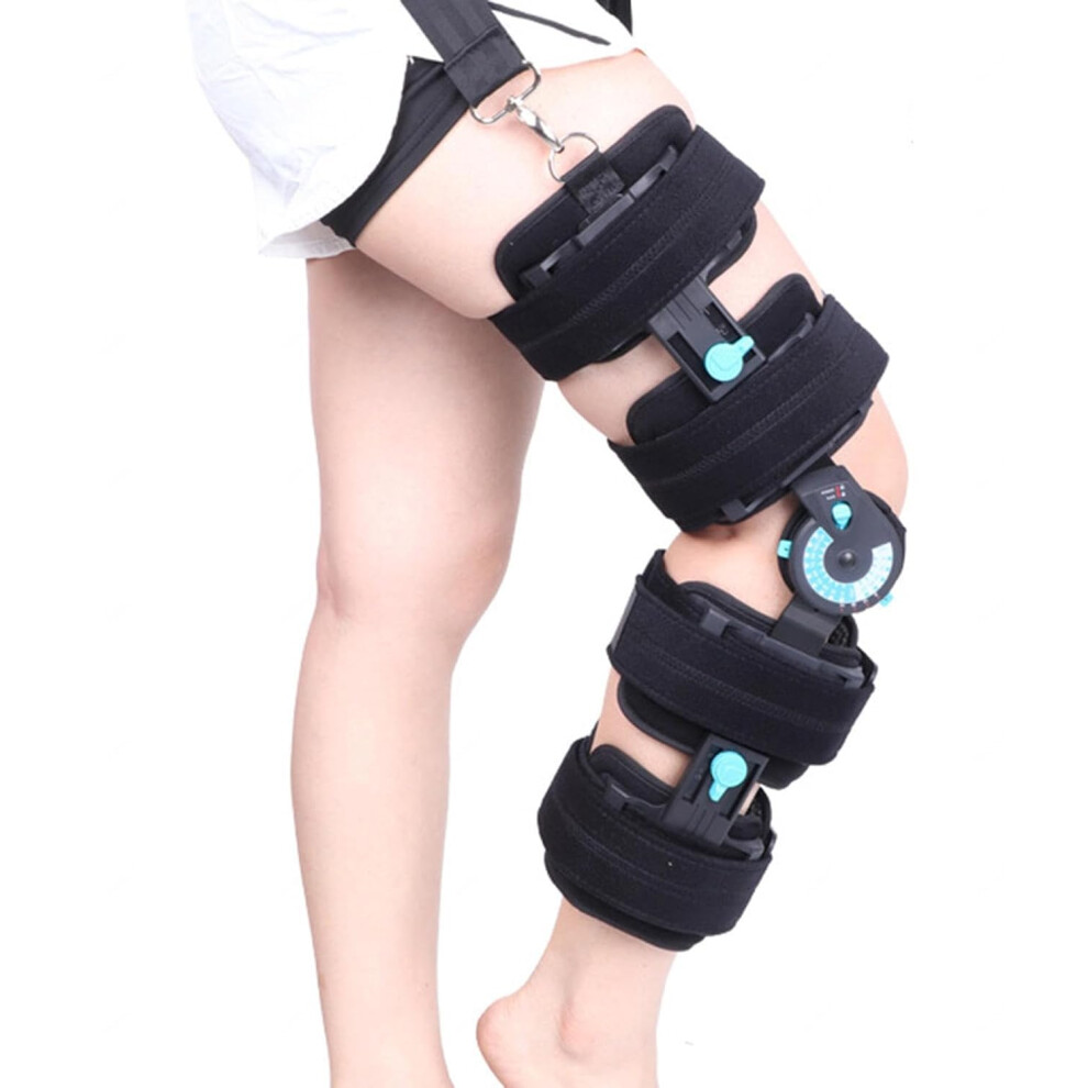 Black Knee Brace Hinged Immobilizer For Meniscus Tear, Patella Knee Support Orthosis, For Knee Pain, Size Ml,