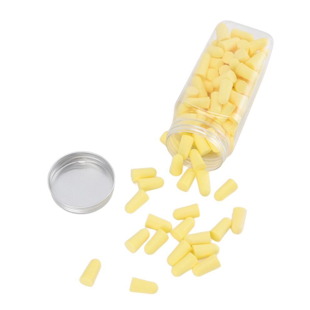 120pcs Yellow Sleep Ear Plugs Noise Reduction Slow Rebound Sponge