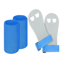 Youth Gymnastic Hand Grips Gloves With Palm Protection Exercise Blue Size S