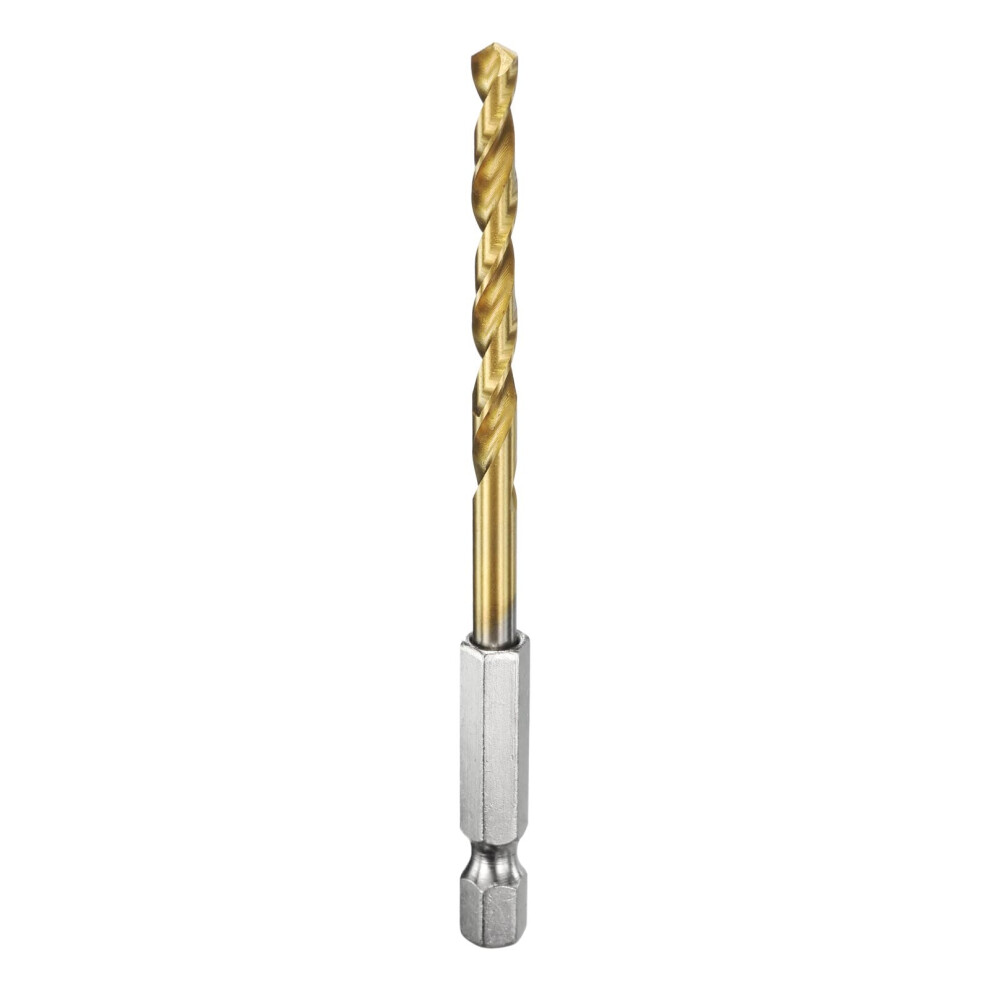 1/4' Hex Shank Drill Bit 11/64' Gold Oxide M35 Hss 135 Degree Split Point Quick Change For Metal/Wood/Plastic 9189345481123