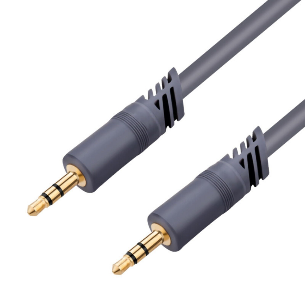3.5Mm Male To Male Cable Plated Connectors For Speakers, Phones, And Laptops Extension By Fidelitys Gold 9382693020321