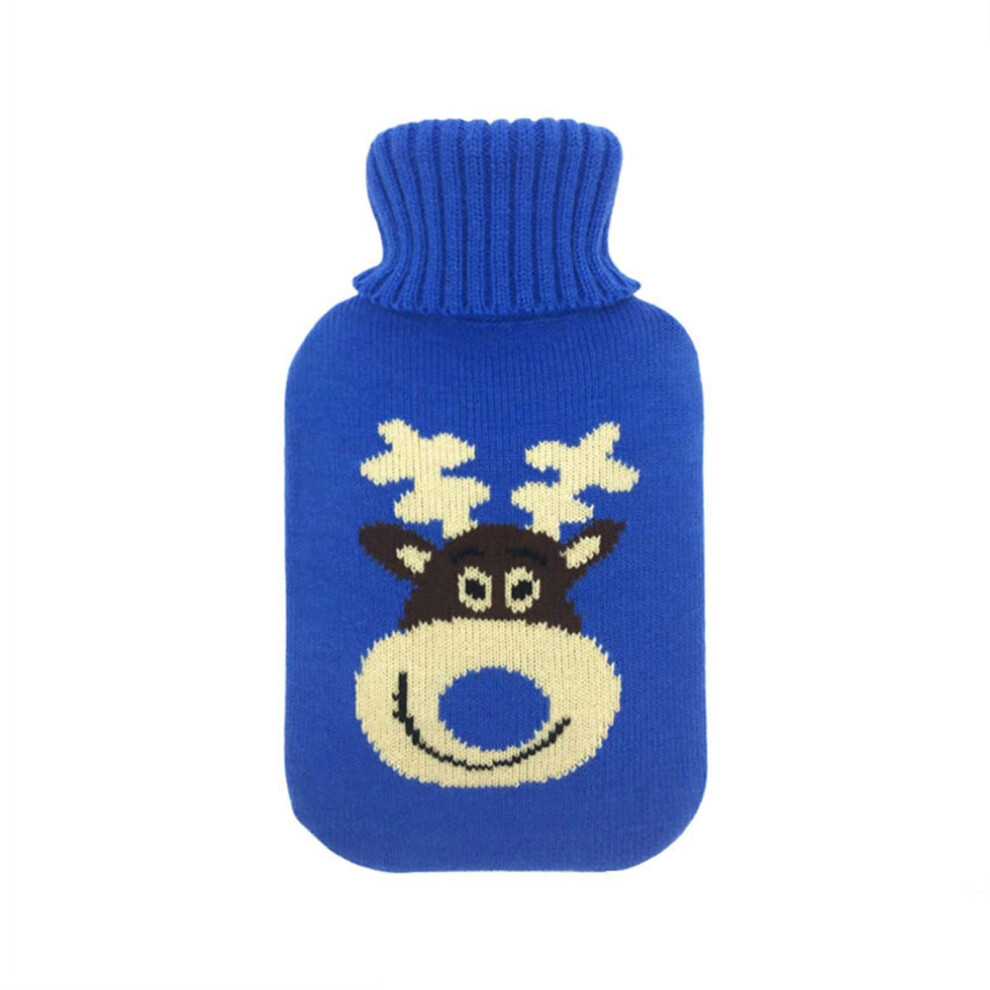 Hot Water Bottle 2000ml Knitted Cover, Removable Washable Cover, AntiScald Hand Warmer, Color 11