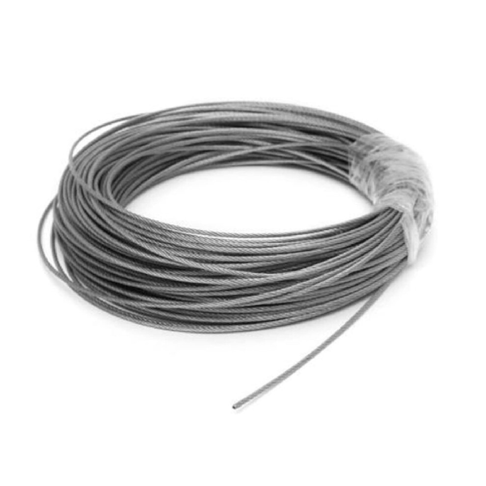 304 Stainless Steel Wire Rope 50M/100M Lengths, 7X7 Structure, Soft Fishing Sling, Clothesline, 1Mm 1.5Mm 2Mm Diameters 9347817419894
