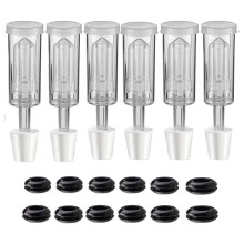 Gärungs- und Brau-Luftschleusen-Set, Dichtungstülle, Gärung, Bierherstellung, Weinherstellung, Kombucha, Passend für Gallonenkrug, 6er-Pack