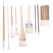 Keramik-Glasurpinsel, Keramikpinsel, 9 Verschiedene Formen, KüNstlerpinsel, Kunstpinsel-Set, ÖLgemäLde, Leinwand