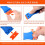Plastic  Blade Scraper, 4Pcs Scraper Tools with 100 Pcs Plastic Blades, Double   Scraper Cleaning Remover 5