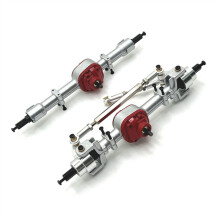 Front and Rear Axle Assy for MNMODEL 1/12 MN82 LC79 MN78 Remote Control Car Parts Metal Upgrade Silver