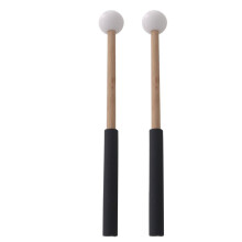Percussion Mallets Stick with Rubber  and Handle for Xylophone,Glockenspiel Percussion Instrument Accessories White