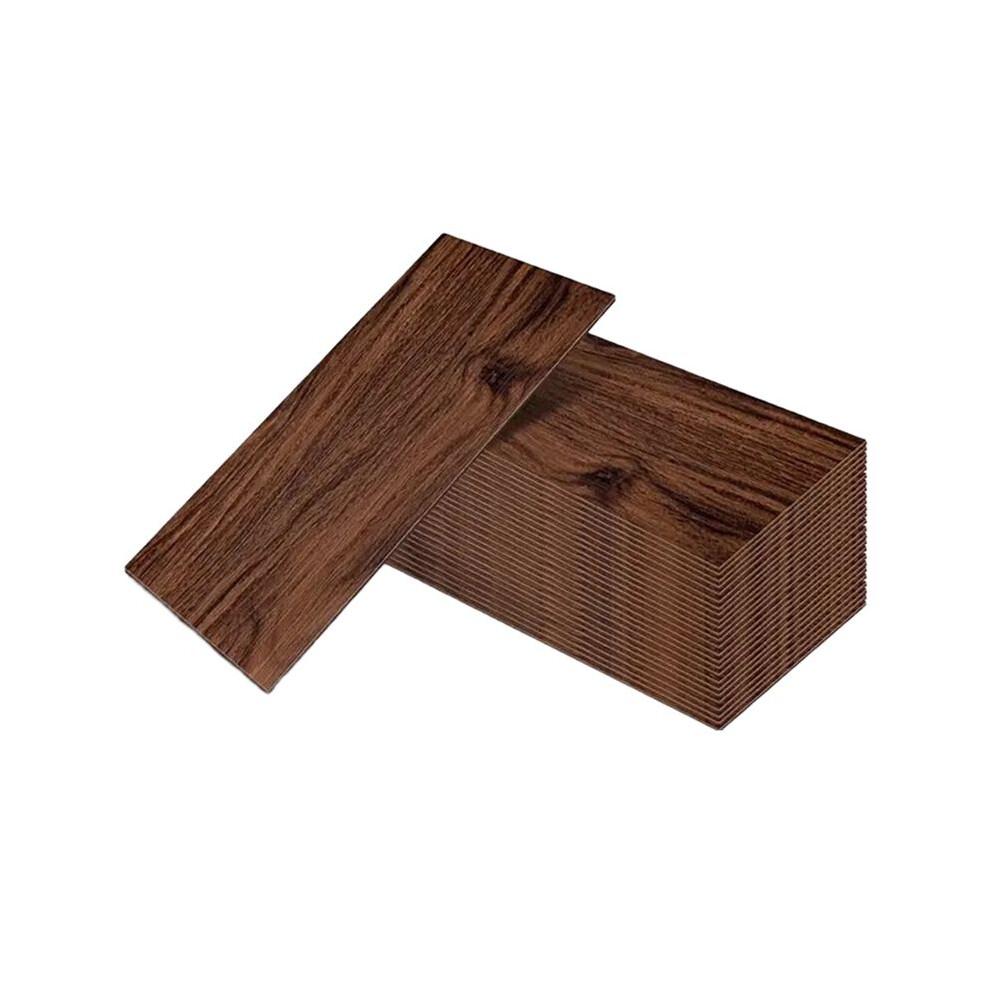 32 Pieces Of Self-Adhesive Floor Tiles Wood Grain Wall Stickers Waterproof Floor Stickers 5.9X17.7inch Pvc Floor Tiles C 4712286302308