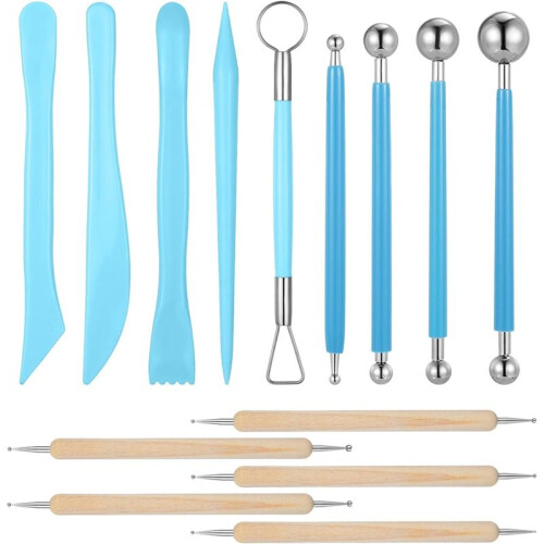 14 Pcs Clay Tool Set, Clay Tool, Modeling Clays Tools, Polymer Clays Tools for for Adults, Pottery , Dotting