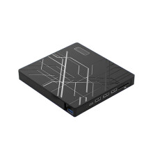 External Disc Drive Dual Interfaces USB Type C CD/DVD Writer Windows Compatible For Laptop And Desktop Brushed Texture