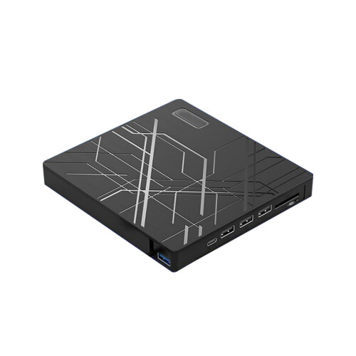 External Disc Drive Dual Interfaces USB Type C CD/DVD Writer Windows Compatible For Laptop And Desktop Brushed Texture