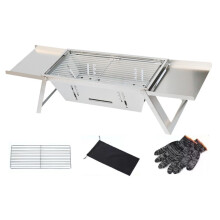 Portable Camping Grill Smokeless Stainless Steel Folding BBQ for Outdoor Cooking and Picnics