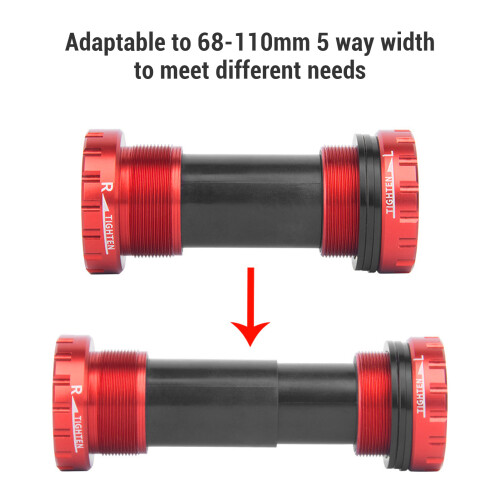 110mm Red Aluminum Alloy Bottom Bracket for 68x110mm Frames 1