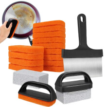 Grill Cleaning Brush with Dense Fiber Protection for Effortless BBQ Cleaning in Kitchen and Camping