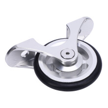 Lightweight Aluminum Alloy Foldable Bike Mudguard Bearing Easy Wheel Silver