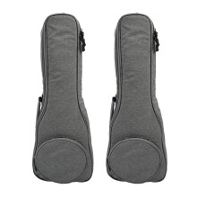 2pcs 23 Inch Cotton Ukulele Bag Soft Case Gig Waterproof Oxford Cloth Ukelele Hawaii Four String Guitar Backpack Grey