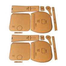 2X DIY Leather Tool Kit Handbag Sewing Pattern DIY Handmade Template Finished Product Size 21x19x6.5CM