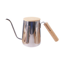 (mirror Silver, 350ml) Stainless Steel Coffee Kettle Features Ergonomic Handle Excellent For