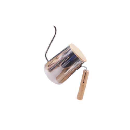 (mirror Silver, 350ml) Stainless Steel Coffee Kettle Features Ergonomic Handle Excellent For 2