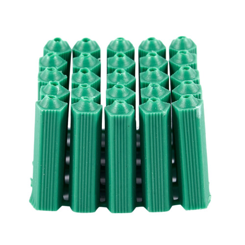 Mounting screws green 6 mm non-slip plastic dowel 100 pieces 2