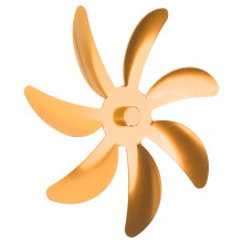 Aluminum Alloy Stove Fan with 7 Blades, Gold, Universal Replacement