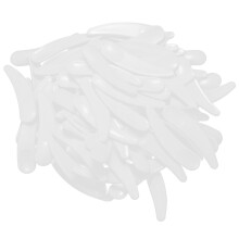 100pcs Cosmetic Spatula Scoop Disposable White Plastic Mask Spatula Spoons