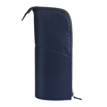 Pouch Cás Peann le Dearadh Seasamh, Stóráil Ilchuspóireach le haghaidh Taistil Oifige Scoile, Eagraitheoir Cumais Mhóir le Strap Velcro