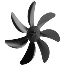 Aluminiumlegierung Ofenventilatorenschaufel 7 Blätter Universeller Kaminventilator Ersatz Schwarz