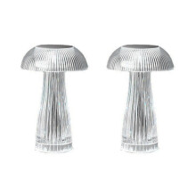 Luce Notturna Trasparente Lampada A Fungo Lampada da Notte per Camera da Letto Lampada A Medusa Illuminazione per Feste Decorazione Luminosa da Tavolo