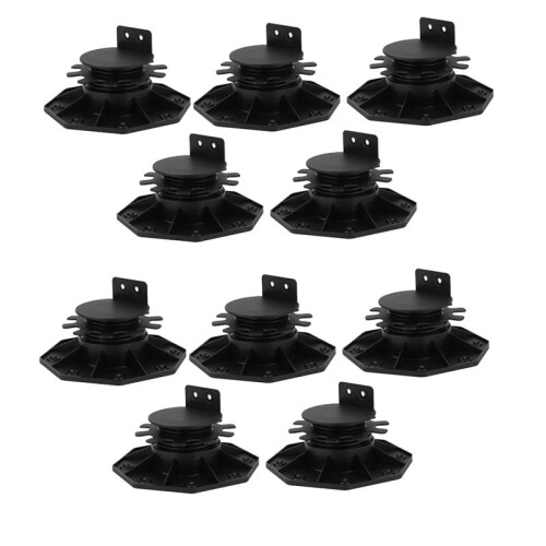 10Pack Justerbart Däcksstöd Piedestal Deck Foundation Base Support för Flytande Däck Plattform Däck Golvhöjd