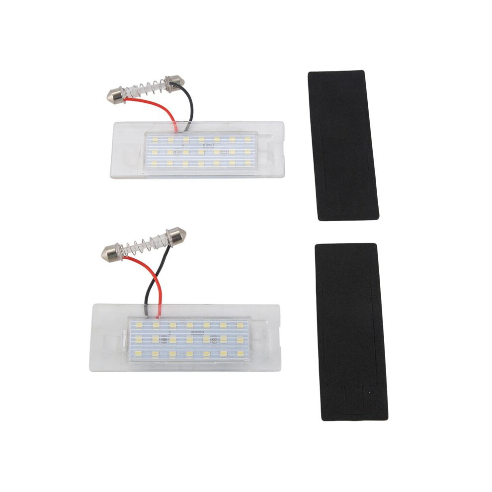 1Pair Led License Plate Lighting For Panda Mk3 169 2003-2012 Mk4 319 2011-, 71734797 71771501 White/Light 6032472315553